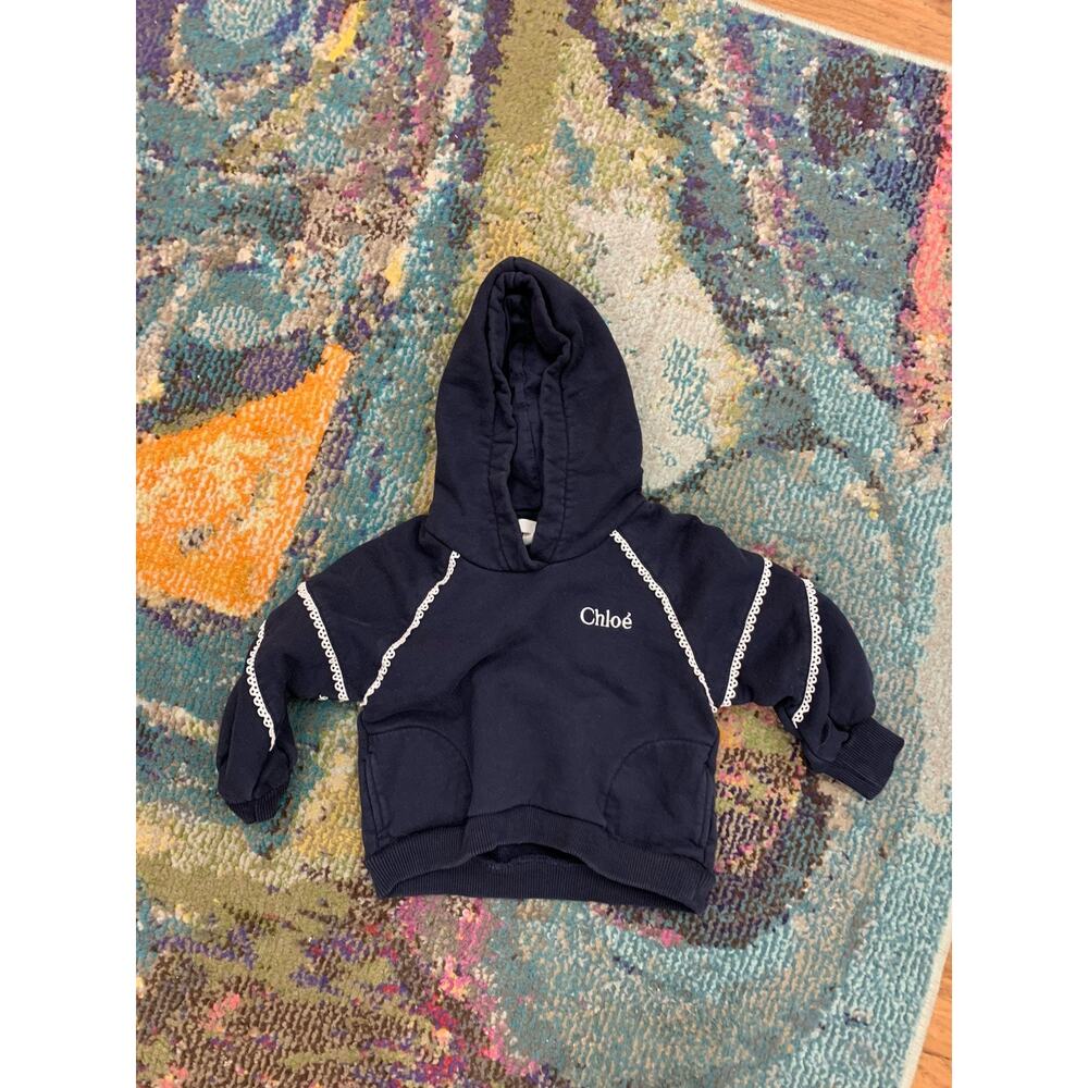 Chloe Girl's Scalloped Embroidered Logo-Print Hoodie 3